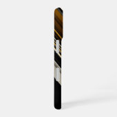 モダン三角形抽象芸術とカスタムイニシャル iPhone 16ケース (右側面)