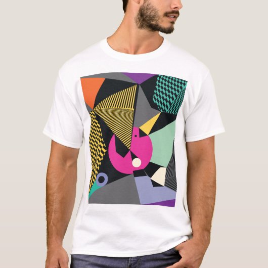 モダン三角形:メンフィススタイルパターン。 Tシャツ (正面)
