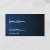 モダン三角形USAフラグ | Insignia |濃い青 名刺 (裏面)