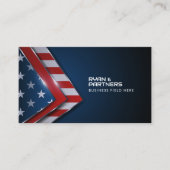 モダン三角形USAフラグ | Insignia |濃い青 名刺 (正面)