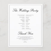 モダン上品なコットングリーン結婚式 プログラム (裏面)