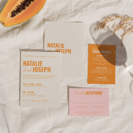 モダン上品な明伝統的カラフル結婚るい 招待状