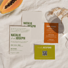 モダン上品な明伝統的カラフル結婚るい 招待状