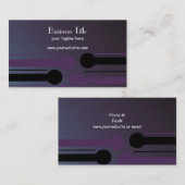 モダン上品な黒と紫 名刺 (正面/裏面)