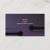 モダン上品な黒と紫 名刺 (裏面)