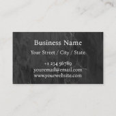 モダン不動産仲介業者エテ実在ートブラックマーブル 名刺 (裏面)