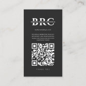 モダン不動産仲介業者エテ実在ートDark Instagramグリッド 名刺 (裏面)