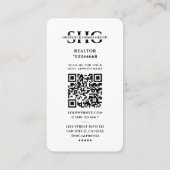 モダン不動産仲介業者エレガント金ゴールド実在ハウスロゴ 名刺 (裏面)