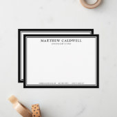 モダン不動産仲介業者パーソナライズされた文具シンプル ノートカード (正面/裏面インサイチュ)