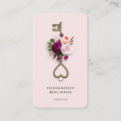 モダン不動産仲介業者フローラモノグラム実在エステートエージェント 名刺 (正面)