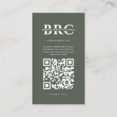 モダン不動産仲介業者モノグラム実在インスタグラムエステートセージ 名刺 (裏面)