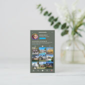 モダン不動産仲介業者モノグラム実在インスタグラムエステートセージ 名刺 (スタンド正面)