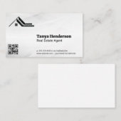 モダン不動産仲介業者ロゴ | QRコード 名刺 (正面/裏面)