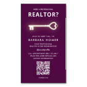 モダン不動産仲介業者実在エステート剤グレープワイン マグネット名刺 (正面縦)