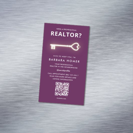 モダン不動産仲介業者実在エステート剤グレープワイン マグネット名刺 (インサイチュ)