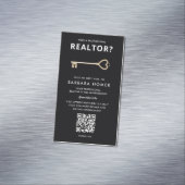 モダン不動産仲介業者実在エージェントアポイントメントQR マグネット名刺 (インサイチュ)