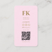 モダン不動産仲介業者実在エージェントイニシャル 名刺 (裏面)