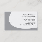 モダン不動産仲介業者実在グレーの名刺 名刺 (裏面)