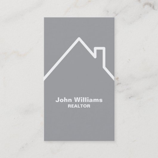 モダン不動産仲介業者実在グレーの名刺 名刺 (正面)