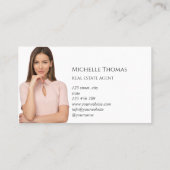 モダン不動産仲介業者実在プロフェッショナル写真 名刺 (裏面)