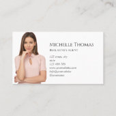 モダン不動産仲介業者実在プロフェッショナル写真 名刺 (裏面)