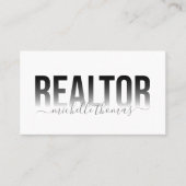 モダン不動産仲介業者実在プロフェッショナル写真 名刺 (正面)