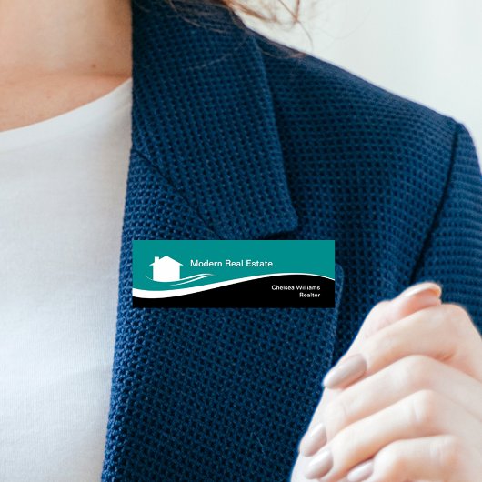 モダン不動産仲介業者実在不動産事務所 名札
