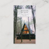 モダン不動産仲介業者実在不動産 名刺 (正面)