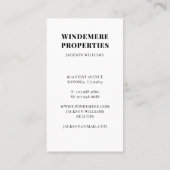 モダン不動産仲介業者実在写真名刺 名刺 (裏面)