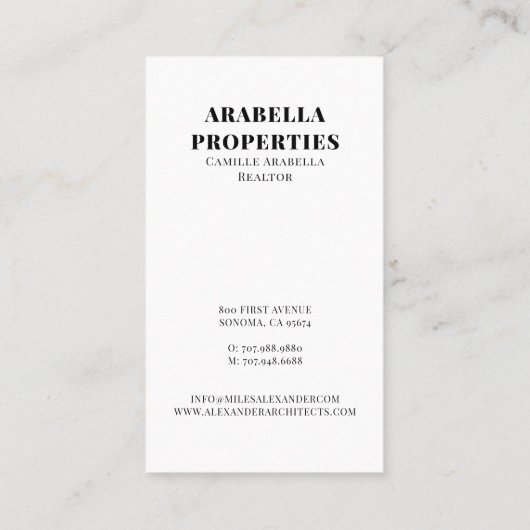 モダン不動産仲介業者実在写真 名刺 (裏面)