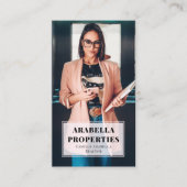 モダン不動産仲介業者実在写真 名刺 (正面)