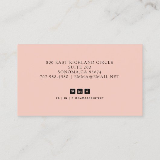 モダン不動産仲介業者実在写真 名刺 (裏面)