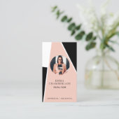 モダン不動産仲介業者実在写真 名刺 (スタンド正面)