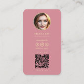 モダン不動産仲介業者実在Estate Agent写真QRコード 名刺 (裏面)