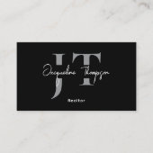 モダン不動産仲介業者実在Estate Agent写真QRコード 名刺 (正面)