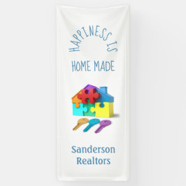 モダン不動産仲介業者広告促進 横断幕