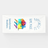 モダン不動産仲介業者広告促進 横断幕 (横)