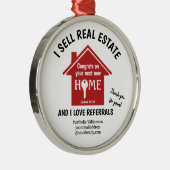 モダン不動産仲介業者私が不動産を売実在る メタルオーナメント (右)