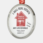 モダン不動産仲介業者私が不動産を売実在る メタルオーナメント (左)