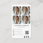 モダン不動産仲介業者&フォトグラファー写真グリッド&QRコード 名刺 (正面)