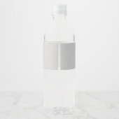モダン不動産屋ホームロゴグレー faux リネン ペットボトルラベル (裏面)