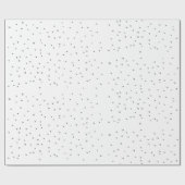 モダン不完全ミニマルな点(白黒) ラッピングペーパー (フラット)