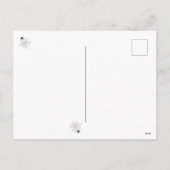 モダン不気味こうもりブラックタイポグラフィハッピーハローウィン シーズンポストカード (裏面)