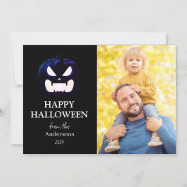 モダン不気味Pumpkin Scriptハロウィーン写真 シーズンカード