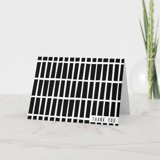 モダン不規則な四角形サンキューカード ノートカード (正面)