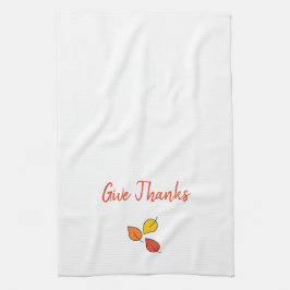 モダン与えと葉 キッチンタオル