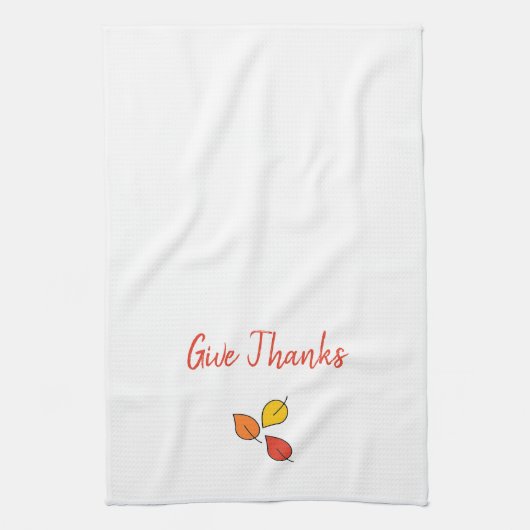 モダン与えと葉 キッチンタオル (縦)