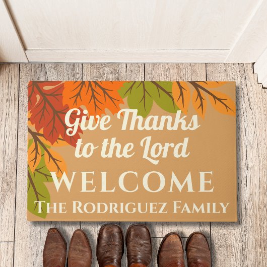 モダン与え感謝してい主へ ドアマット