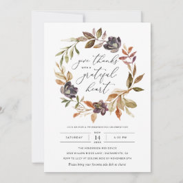 モダン与え感謝してい秋 招待状