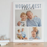 モダン世最高の界Abuelo 3 Photo Plate フォトプラーク<br><div class="desc">写真のコラージュの誕生日モダン、クリスマス、父の日、特別な機会の贈り物、3枚の写真と編集可能な文字、パパ、おじいちゃん、ママ、おばあちゃん、または任意の親戚に最適。文字フォントスタイル、サイズおよび背景色は、カスタマイズ後のクリックさらにリンクでカスタマイズ変更することができる。</div>